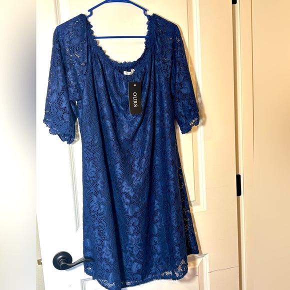OURS Dresses & Skirts - OURS lace short sleeve dress on or off the shoulder. Size  Xl. Stunning lace